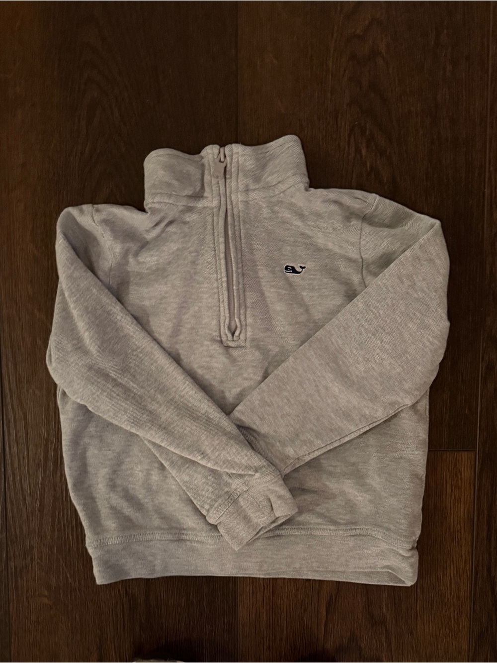 Vineyard Vines Light Gray Quarter-Zip Pullover Sweater Sz 5